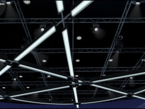 Virtual TV Studio News Set 31 3D Model