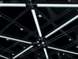 Virtual TV Studio News Set 31 3D Model
