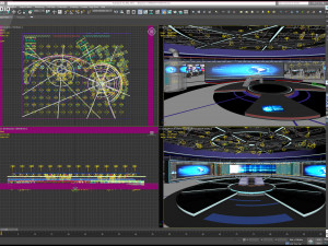 Virtual TV Studio News Set 31 3D Model