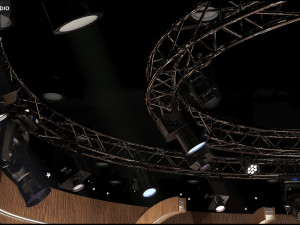 Virtual TV Studio Chat Set 20 3D Model
