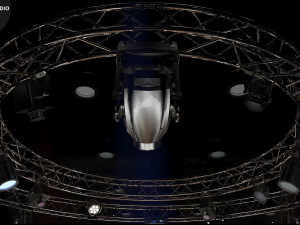 Virtual TV Studio Chat Set 20 3D Model