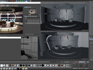 Virtual TV Studio Chat Set 20 3D Model