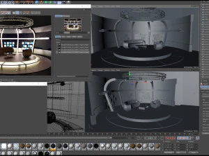 Conjunto de bate-papo do est&uacute;dio de TV virtual 20 Modelo 3D