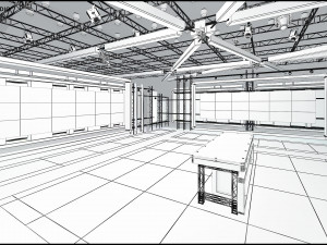 Virtual TV Studio News Set 8 Model 3D