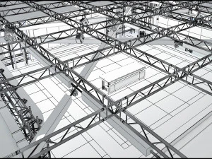 Virtual TV Studio News Set 8 3D Model