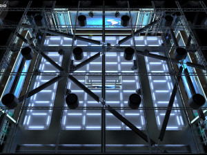 Virtual TV Studio News Set 8 Model 3D
