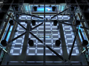 Virtual TV Studio News Set 8 3D Model
