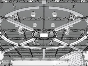 Virtual TV Studio News Set 5 Modèle 3D