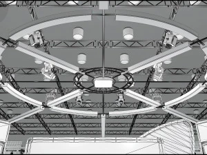 Virtual TV Studio News Set 5 3D Model