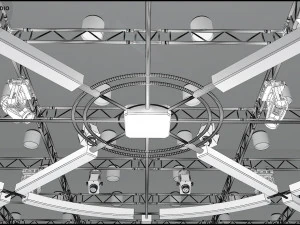 Virtual TV Studio News Set 5 3D Model
