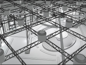 Virtual TV Studio News Set 5 Modèle 3D