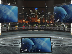 Virtual TV Studio News Set 36 3D Model