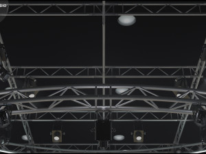 Virtual TV Studio News Set 36 3D Model