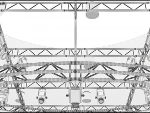 Virtual TV Studio News Set 36 3D Model