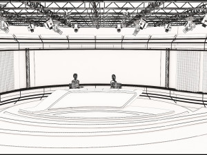 Virtual TV Studio News Set 35 Modelo 3D