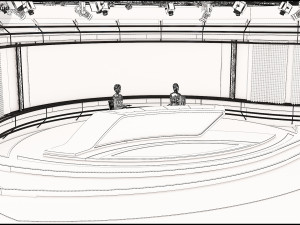 Virtual TV Studio News Set 35 Modelo 3D
