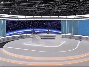 Virtual TV Studio News Set 35 Modelo 3D