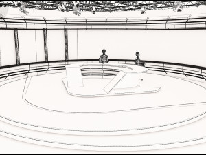 Virtual TV Studio News Set 35 Modelo 3D