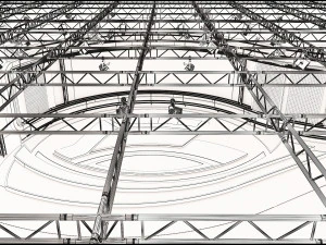 Virtual TV Studio News Set 35 3D Model