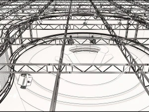 Virtual TV Studio News Set 35 3D Model