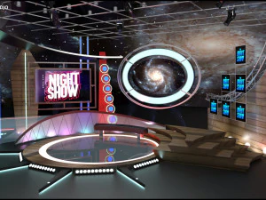 Virtual TV Studio Talkshow 1 3D Model