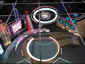 Virtual TV Studio Talkshow 1 3D Model