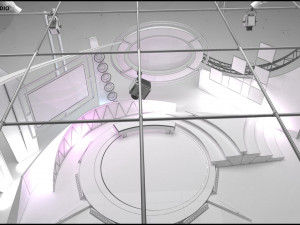 Virtual TV Studio Talkshow 1 3D Model