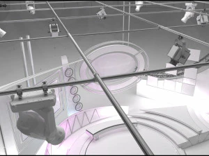 Virtual TV Studio Talkshow 1 3D Model