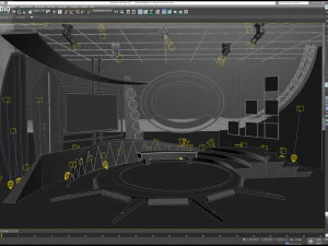 Virtual TV Studio Talkshow 1 3D Model