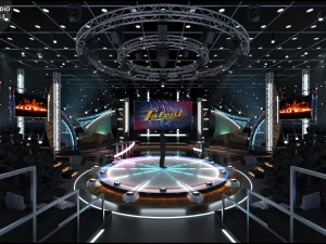 Virtual TV Studio Sets - Collection Vol 15 - 4 PCS DESIGN 3D Model