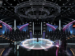 Virtual TV Studio Sets - Collection Vol 15 - 4 PCS DESIGN 3D Model