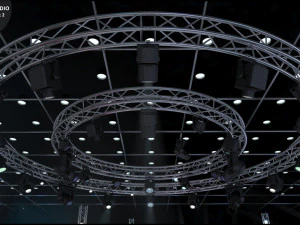 Virtual TV Studio Sets - Collection Vol 15 - 4 PCS DESIGN 3D Model