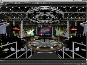Virtual TV Studio Sets - Collection Vol 15 - 4 PCS DESIGN 3D Model