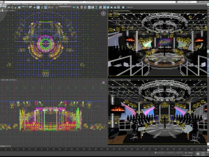 Virtual TV Studio Sets - Collection Vol 15 - 4 PCS DESIGN 3D Model