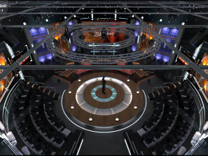Virtual TV Studio Sets - Collection Vol 15 - 4 PCS DESIGN 3D Model