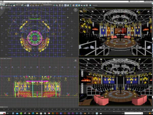 Virtual TV Studio Sets - Collection Vol 15 - 4 PCS DESIGN 3D Model