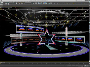 Virtual TV Studio Sets - Collection Vol 15 - 4 PCS DESIGN 3D Model