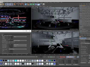 Virtual TV Studio Sets - Collection Vol 15 - 4 PCS DESIGN 3D Model
