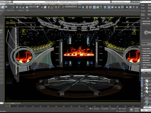 Virtual TV Studio Sets - Collection Vol 15 - 4 PCS DESIGN 3D Model