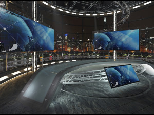 Virtual TV Studio Sets - Collection Vol 14 - 4 PCS DESIGN 3D 模型