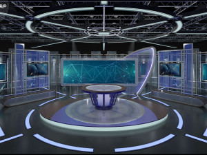 Virtual TV Studio Sets - Collection Vol 16 - 9 PCS DESIGN 3Dモデル