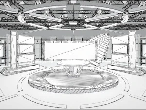 Virtual TV Studio Sets - Collection Vol 16 - 9 PCS DESIGN 3D Model