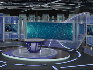 Virtual TV Studio Sets - Collection Vol 16 - 9 PCS DESIGN 3Dモデル