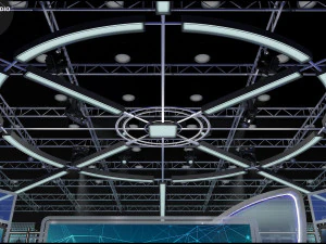 Virtual TV Studio Sets - Collection Vol 16 - 9 PCS DESIGN 3D Model