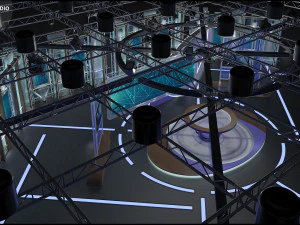 Virtual TV Studio Sets - Collection Vol 16 - 9 PCS DESIGN 3D Model