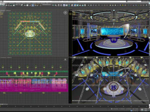 Virtual TV Studio Sets - Collection Vol 16 - 9 PCS DESIGN 3D Model