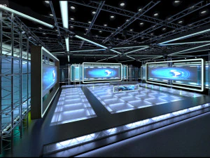 Virtual TV Studio Sets - Collection Vol 16 - 9 PCS DESIGN 3D Model