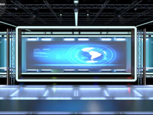 Virtual TV Studio Sets - Collection Vol 16 - 9 PCS DESIGN 3D Model