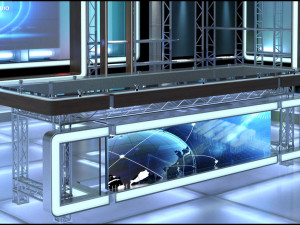 Virtual TV Studio Sets - Collection Vol 16 - 9 PCS DESIGN 3Dモデル