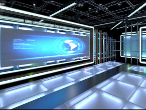 Virtual TV Studio Sets - Collection Vol 16 - 9 PCS DESIGN 3Dモデル